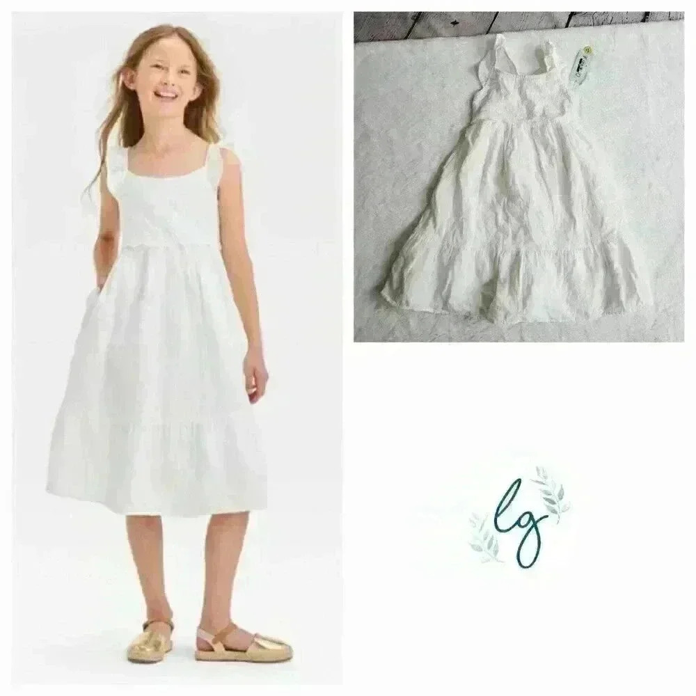 Cat & Jack Girls' Sleeveless Woven Midi Dress (xsmall) 4KIDM-BA
